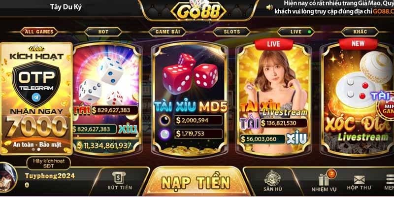 Hàng loạt thể loại và sòng bài đang chờ bạn khám phá tại nền tảng