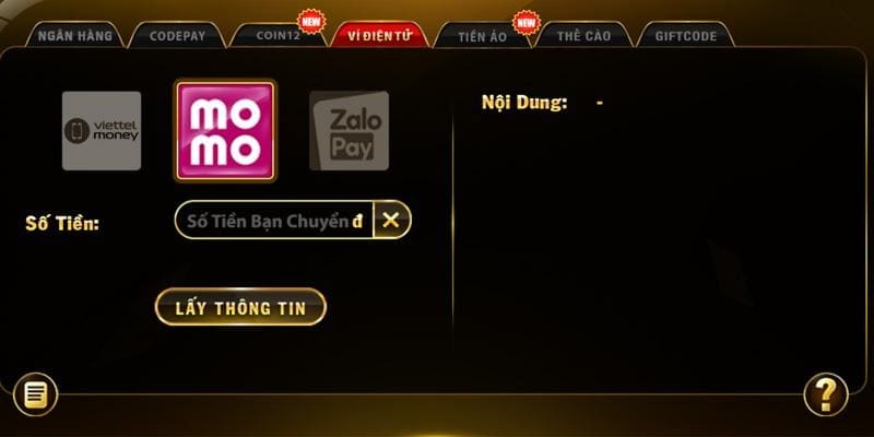 Nạp tiền qua Momo là hình thức nhiều người lựa chọn